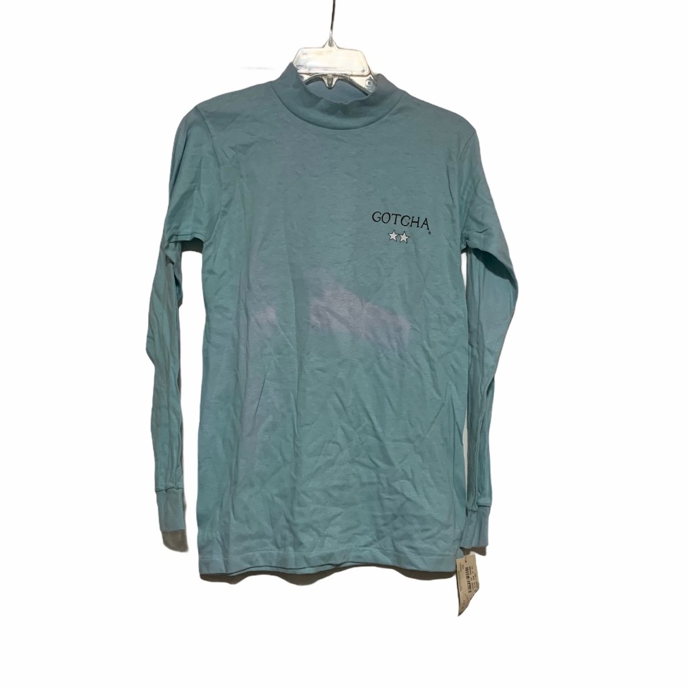 1987 Gotcha Citizen Gotcha Mock Neck Tee Sz LG